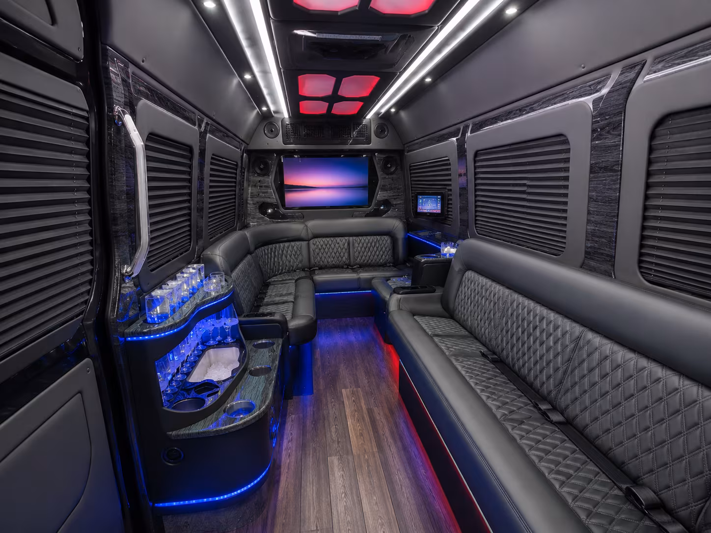 hayward 50 passenger party bus inside