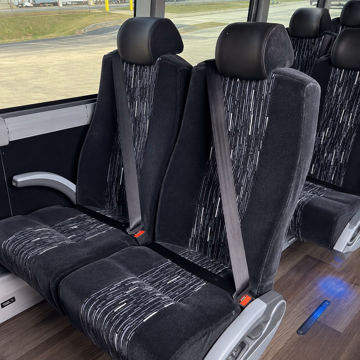 hayward charter bus rental interior